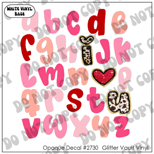 D# 2730 - I Love You - Opaque Decal