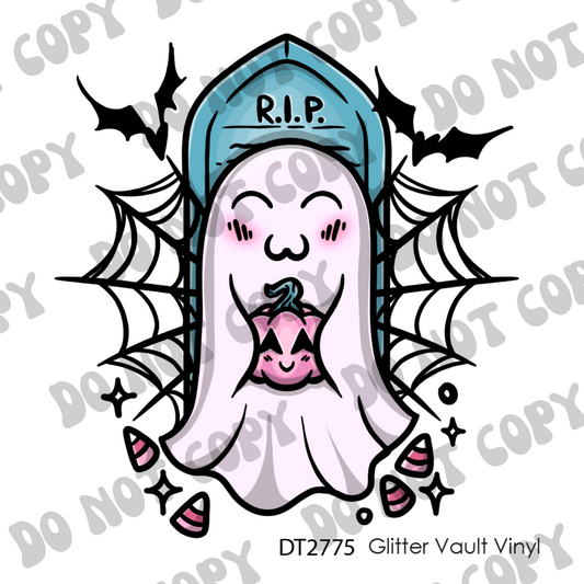 DT# 2775 - Kawaii Ghostie - Transparent Decal