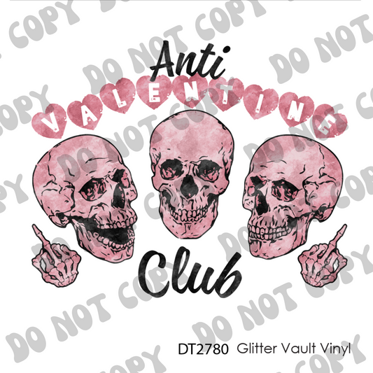 DT# 2780 - Anti-Valentine Club - Transparent Decal
