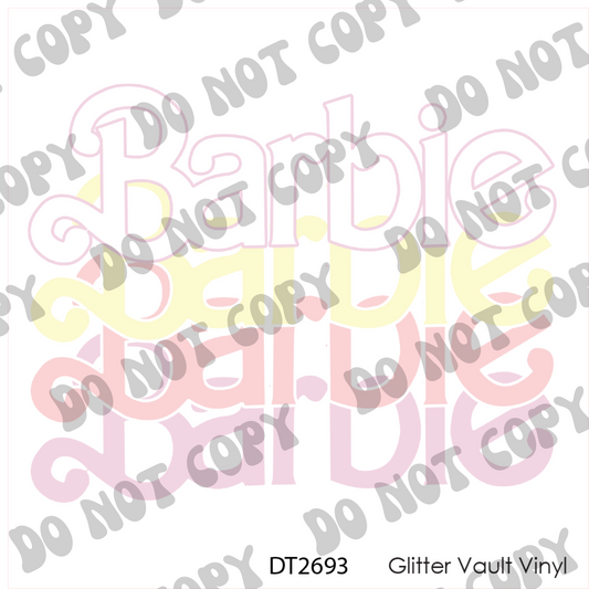 DT# 2693 - Say My Name - Pastel - Transparent Decal