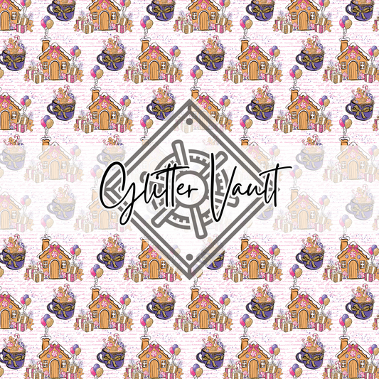 #3113 - Gingerbread House Vinyl Print