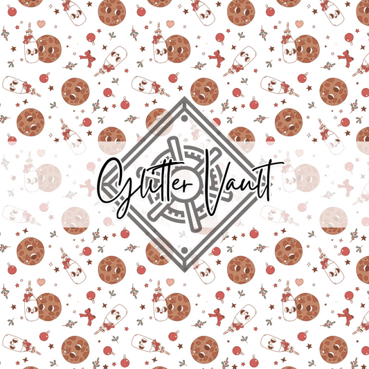 #3121 - Milk and Cookies Vinyl Print - White