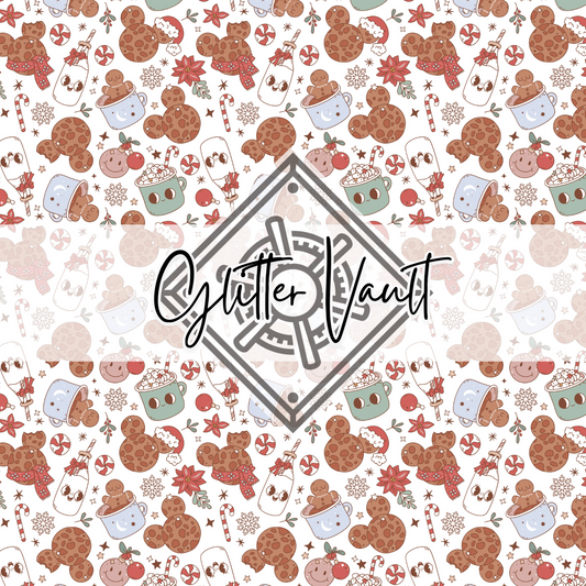 #3133 - Christmas Treats Vinyl Print - White