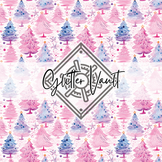 #3140 - Pastel Pink Christmas Vinyl Print