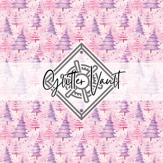 #3143 - Pastel Pink Christmas Vinyl Print