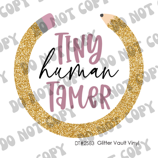 DT# 2583 - Tiny Human Tamer - Transparent Decal