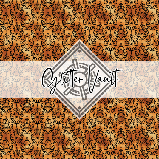 #3300 - Copper Damask Spider Vinyl Print