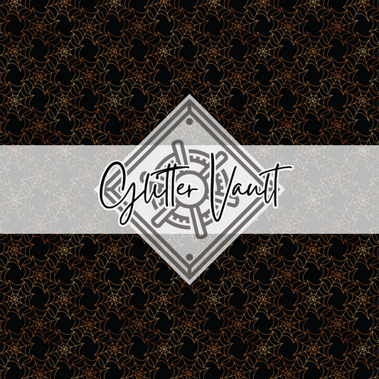 #3302 - Black + Copper Web Vinyl Print