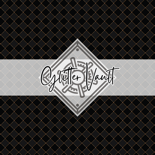 #3307 - Black + Copper Criss Cross Vinyl Print - Small
