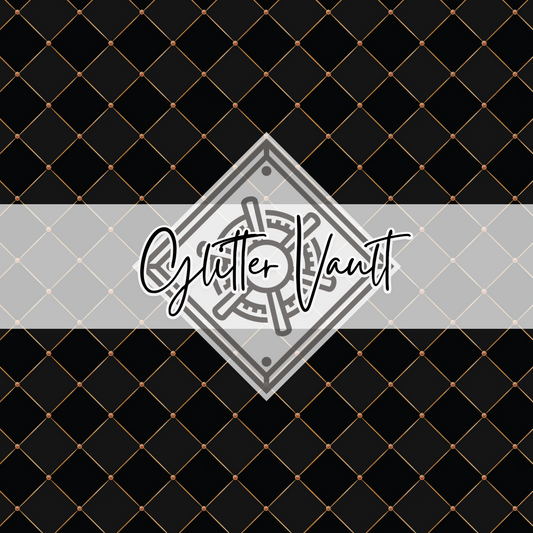 #3308 - Black + Copper Criss Cross Vinyl Print - Large