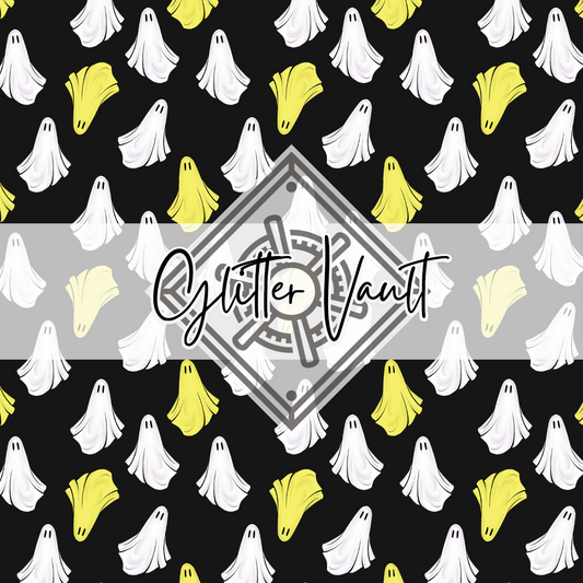 #3347 - Yellow Ghosties Vinyl Print
