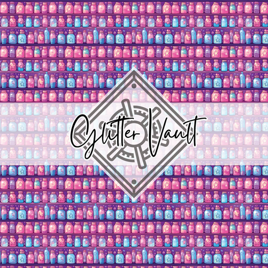 #3354 - Pink Apothecary Vinyl Print - Small