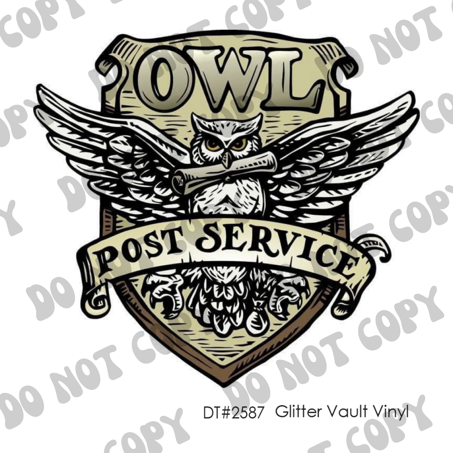 DT# 2587 - Owl Post Service - Transparent Decal