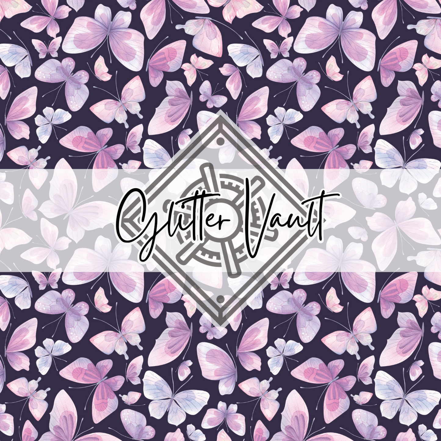 #4058 - Pastel Butterflies Vinyl Print - Large