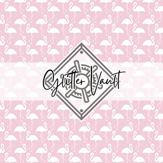 #4063 - Flamingo - Pink Background Vinyl Print