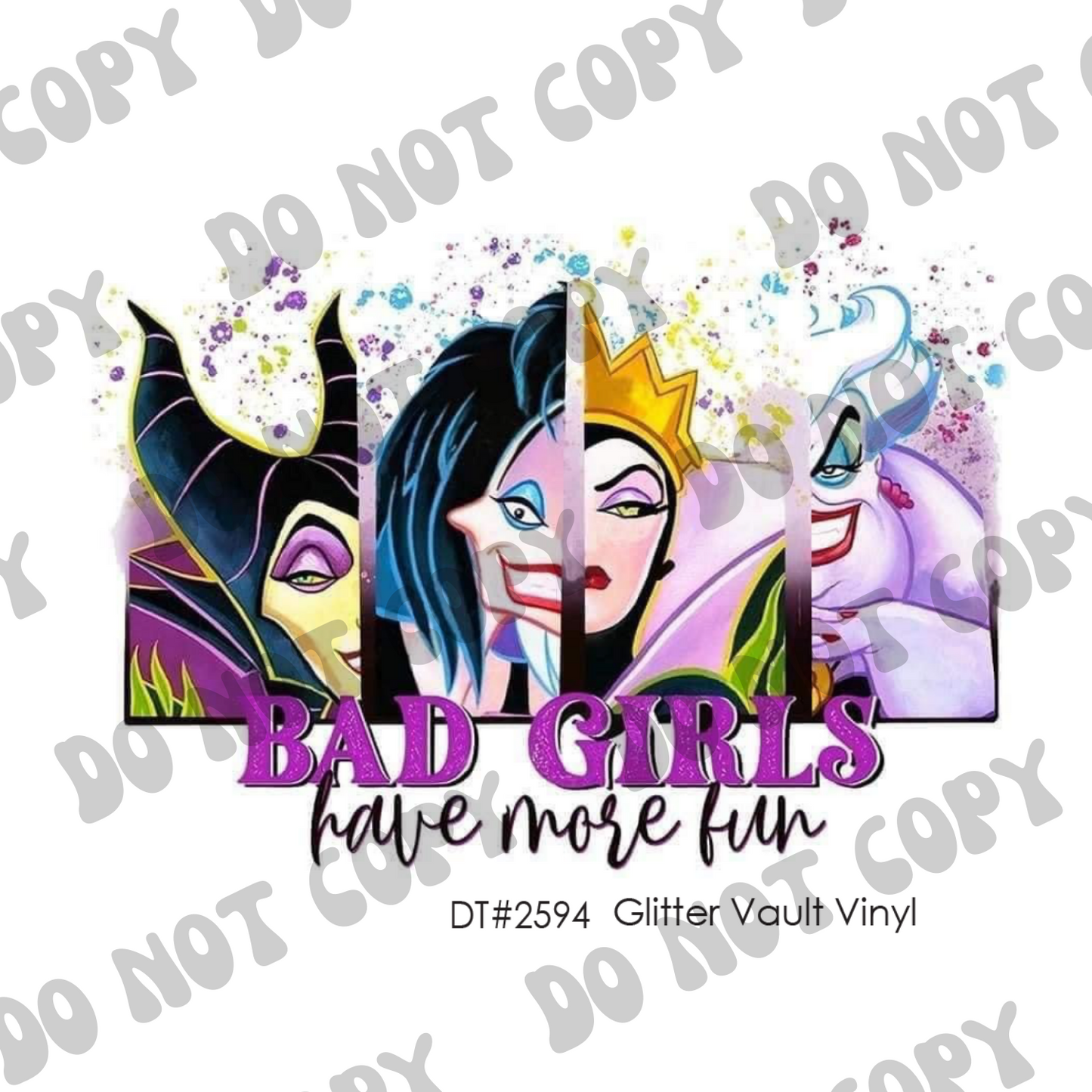 DT# 2594 - Bad Girls Have More Fun - Transparent Decal