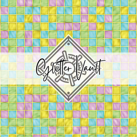 #5004 - Mosaic Tile Vinyl Print - Large