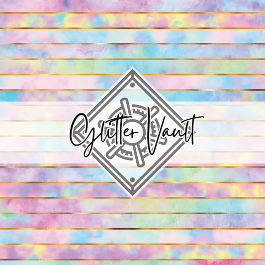 #5013 - Watercolour Stripes Vinyl Print - Large