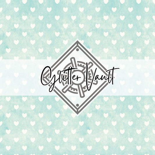 #5031 - Watercolour Hearts Vinyl Print - Small