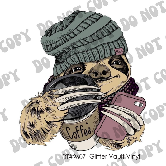DT# 2607 - Sloth It- Transparent Decal