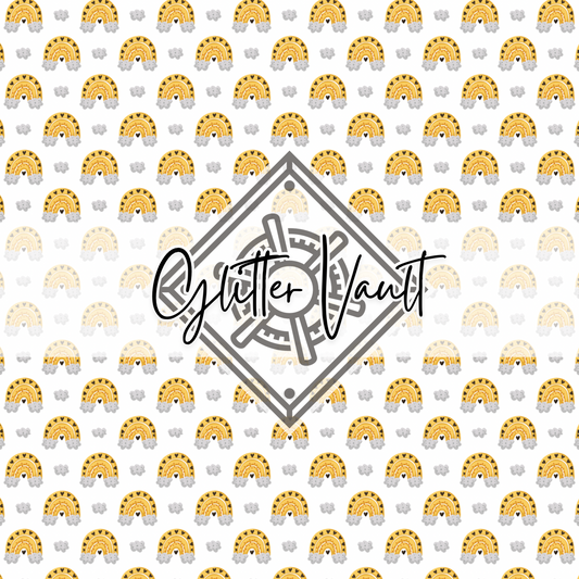 #7264 - Yellow Rainbows Vinyl Print