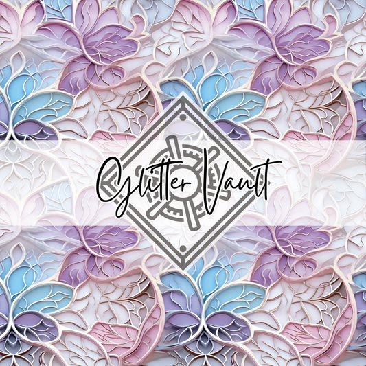 #7270 - Pastel Stained Glass Vinyl Print