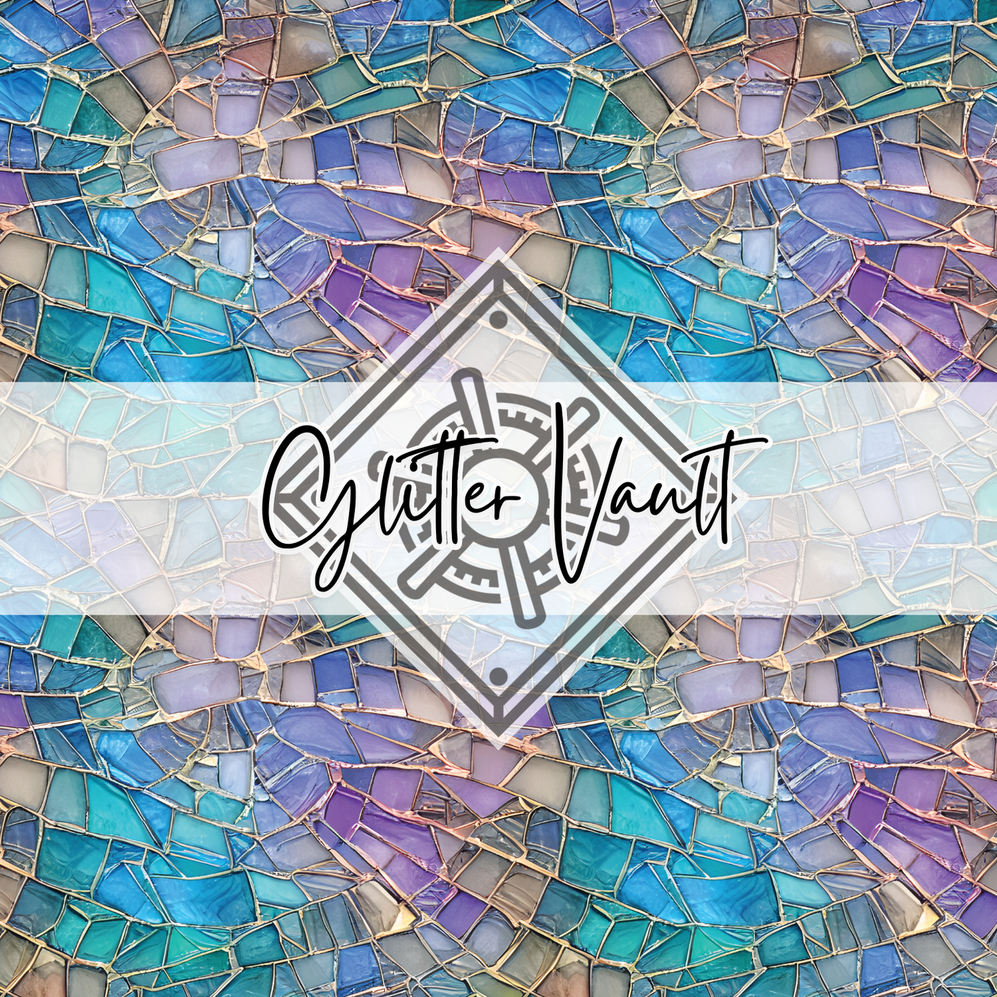 #7182 - Stained Glass Vinyl Print