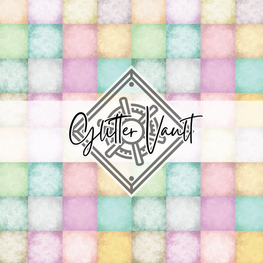 #7200 - Pastel Squares Vinyl Print - Large