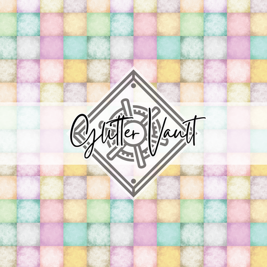 #7201 - Pastel Squares Vinyl Print - Small