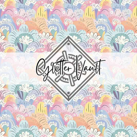 #7207 - Pastel Doodles Vinyl Print