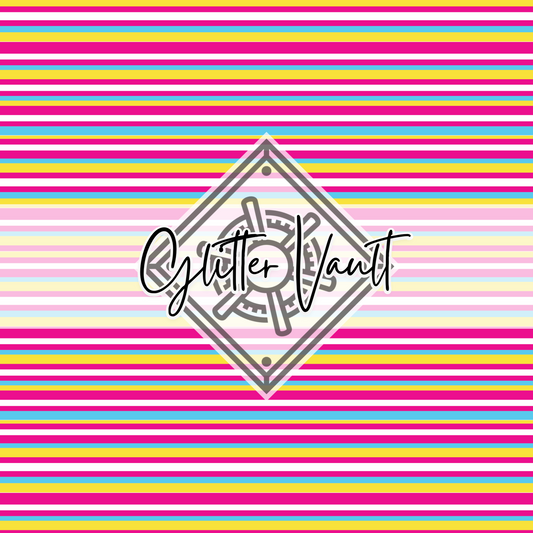 #7212 - Bright Stripes Vinyl Print
