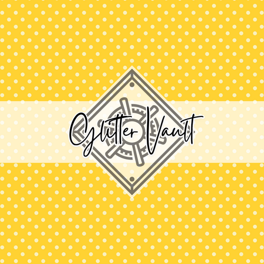 #7213 - Bright Yellow Polka Dot Vinyl Print