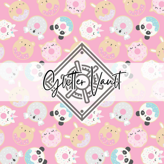#7229 - Doughnutty - Pink -  Vinyl Print