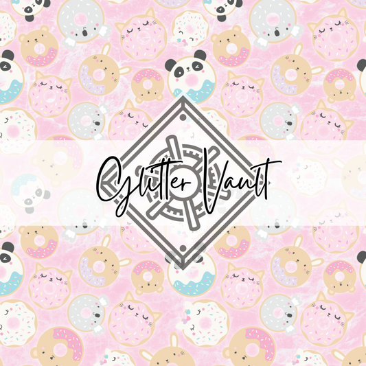 #7233 - Doughnutty - Pink Wash -  Vinyl Print