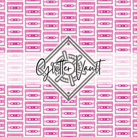 #7240 - Mix Tape - Pink - Vinyl Print