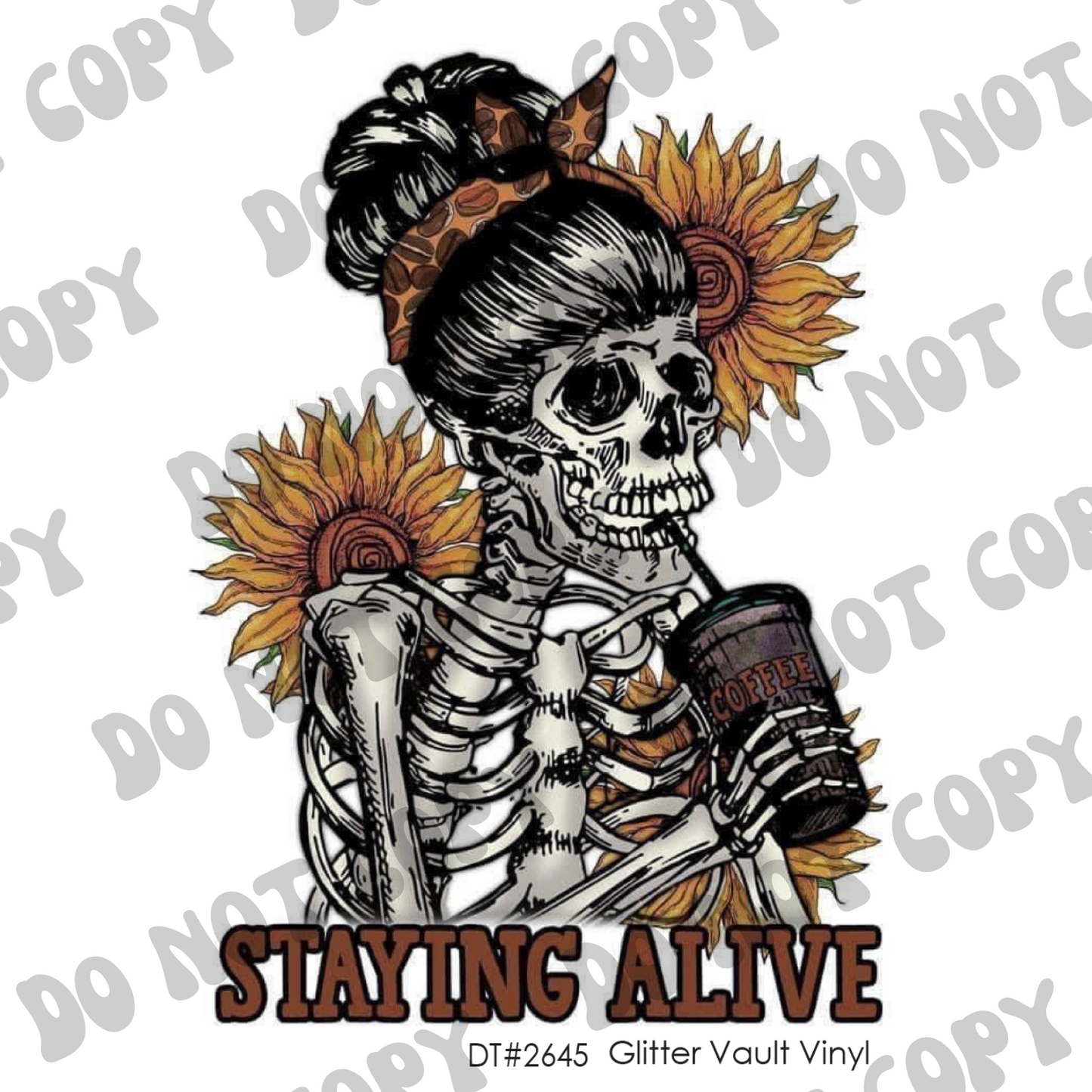 DT# 2645 - Staying Alive - Transparent Decal