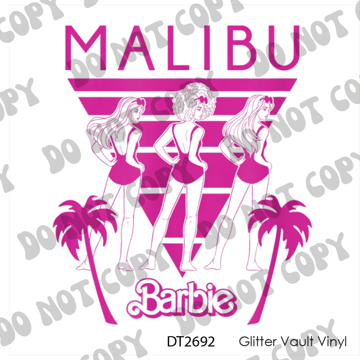 DT# 2692 - Malibu Barbie - Retro - Transparent Decal
