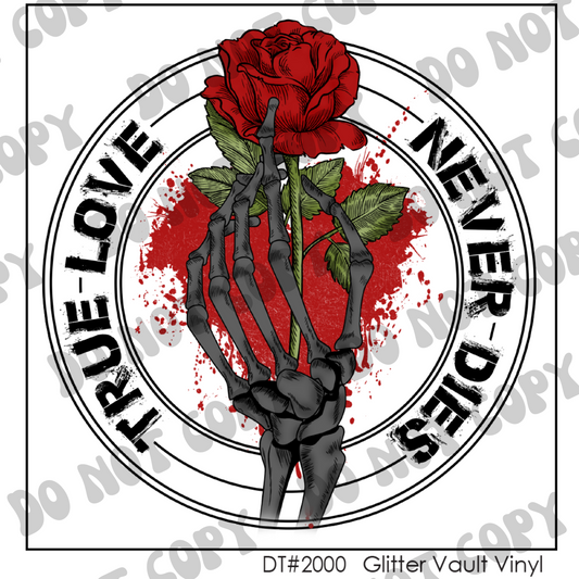 DT# 2000 - Skeleton Love - Transparent Decal