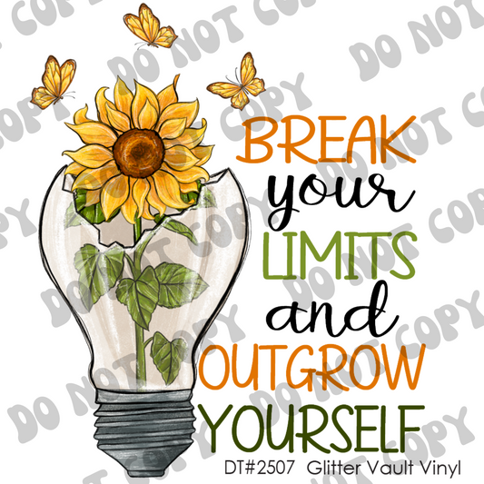 DT# 2506 - Outgrow Yourself - Transparent Decal