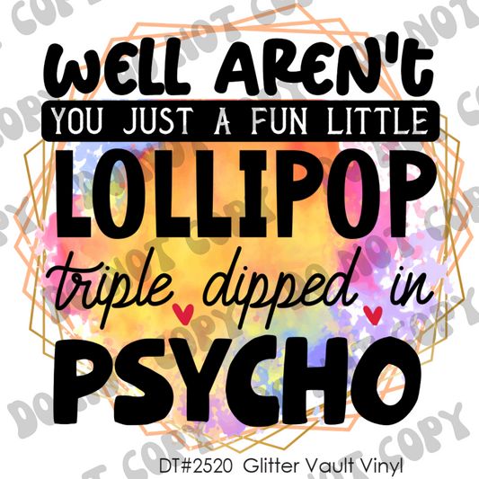 DT# 2520 - Fun Little Lollypop - Transparent Decal