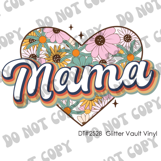 DT# 2528 - Floral Mama - Transparent Decal