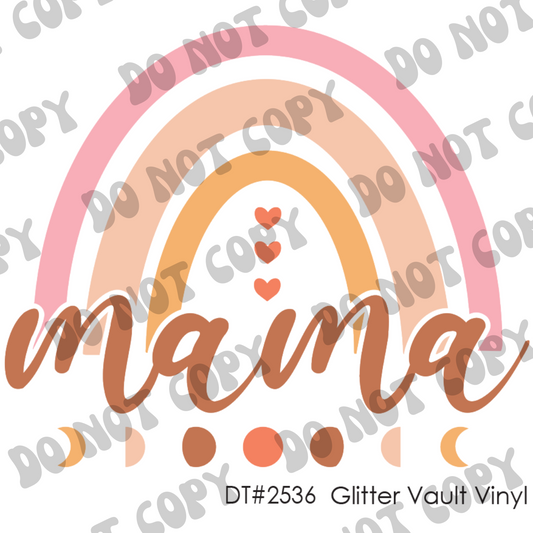 DT# 2536 - Mama Rainbow- Transparent Decal