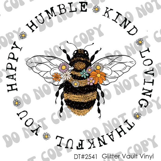 DT# 2541 - Bee - Transparent Decal