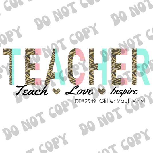 DT# 2549 - Teacher - Transparent Decal