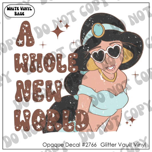 D# 2766 - A Whole New World - Opaque Decal - Grunge Effect
