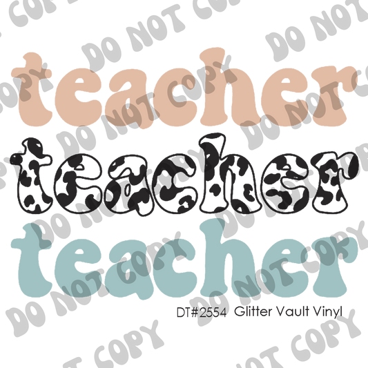 DT# 2554 - Teacher - Transparent Decal