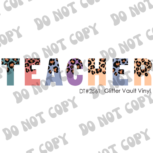 DT# 2561 - Teacher - Transparent Decal