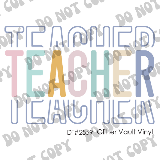DT# 2559 - Teacher - Transparent Decal