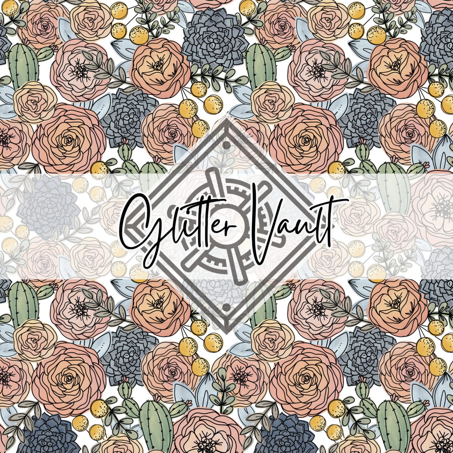 #1026 - Desert Flower Vinyl Print - Large