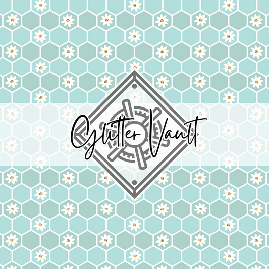 #1029 - Honeycomb Daisy Vinyl Print
